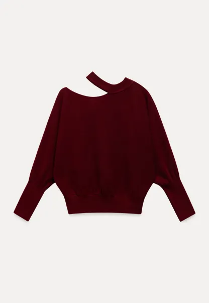 Off Shoulder Strap Detail Pullover