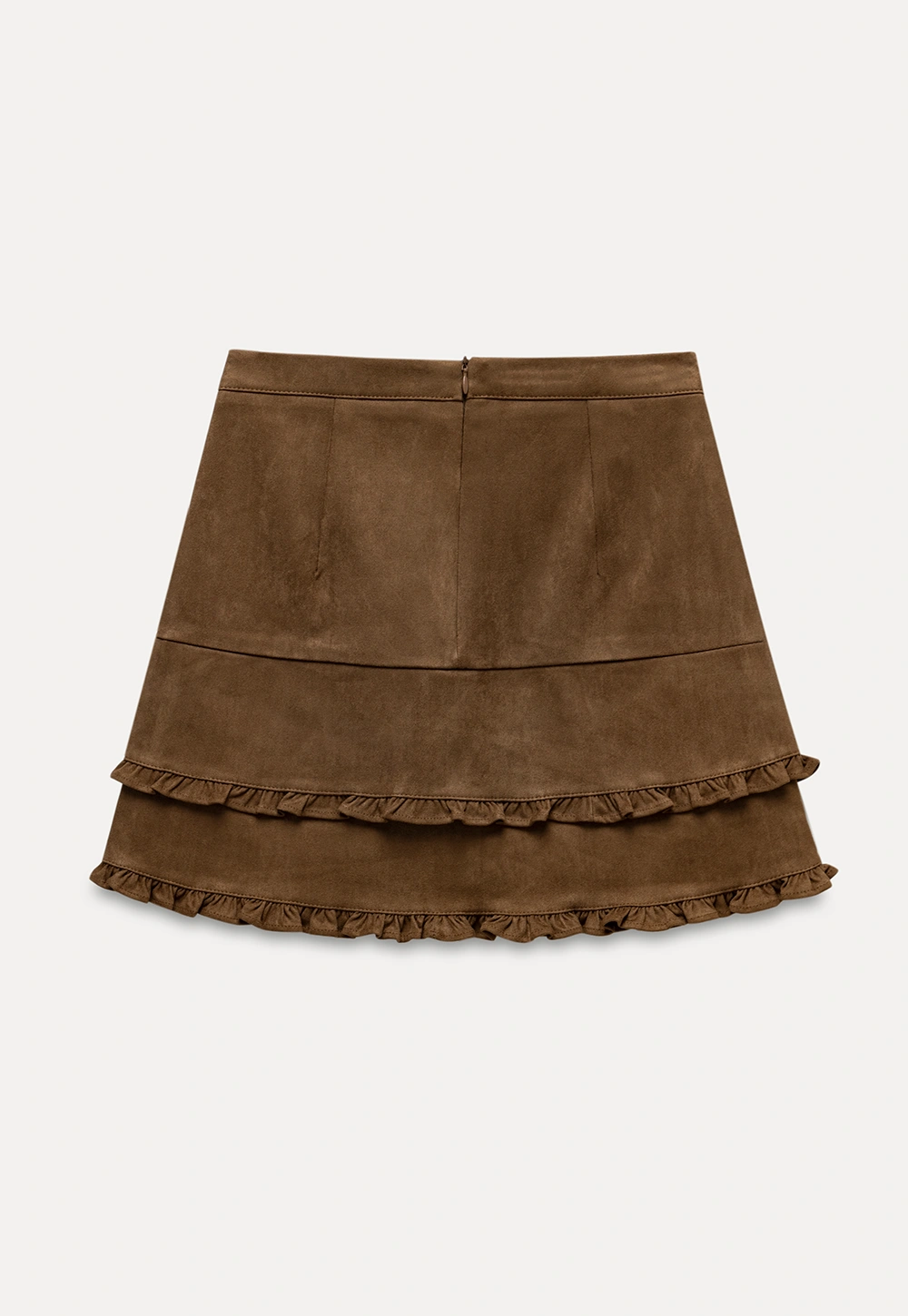 Ruffle Hem A-Line Mini Skirt
