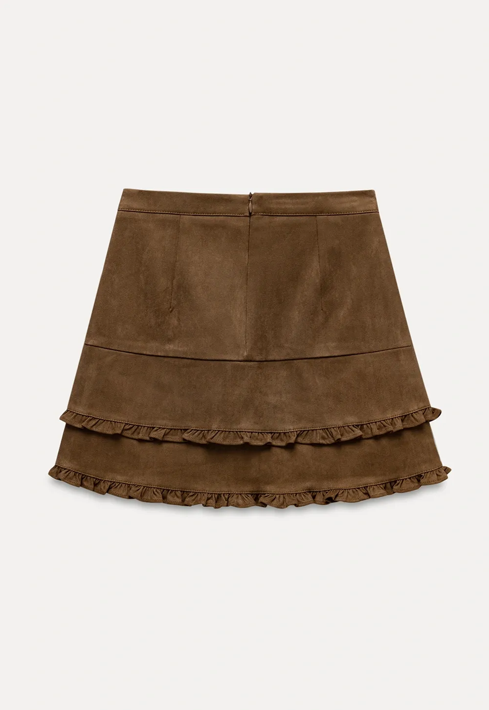 Ruffle Hem A-Line Mini Skirt