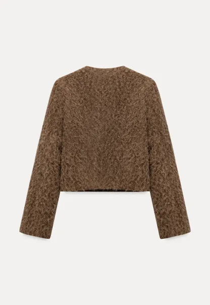 Fuzzy Button Up Jacket