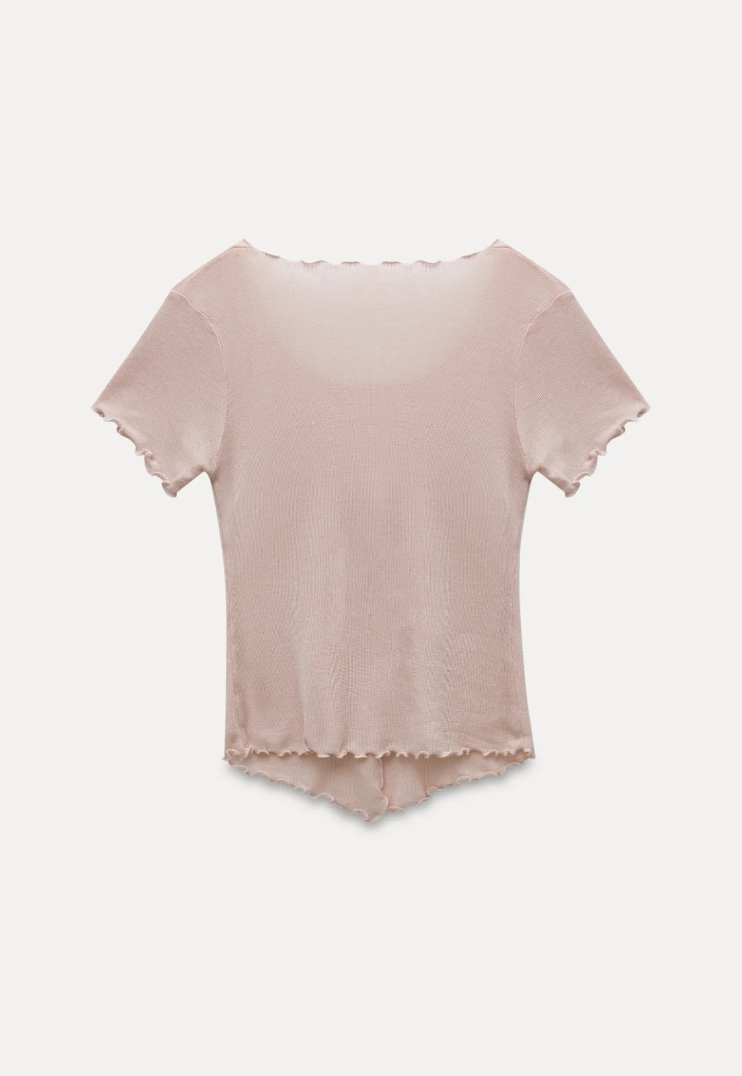 Women’s Ruffle Hem Button Down Knit Top