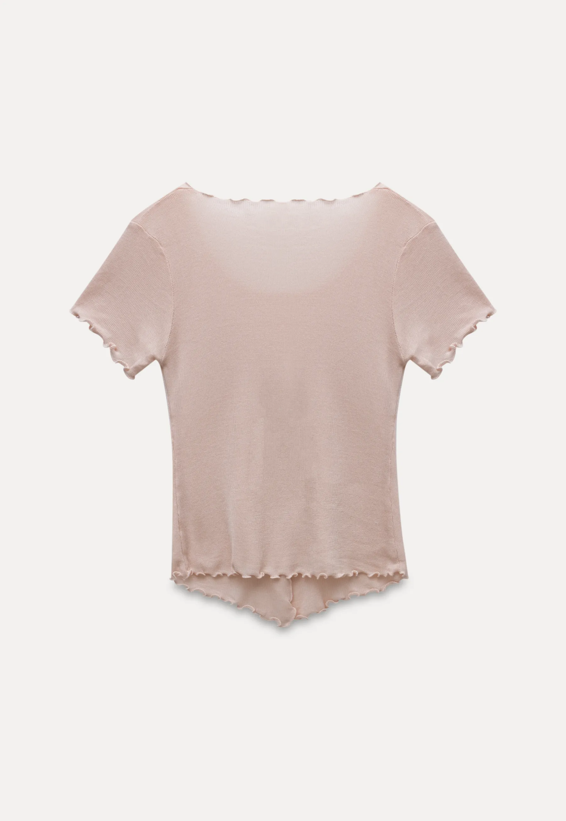Women’s Ruffle Hem Button Down Knit Top