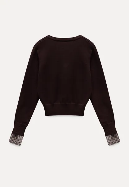 Womens V-Neck Knit Sweater