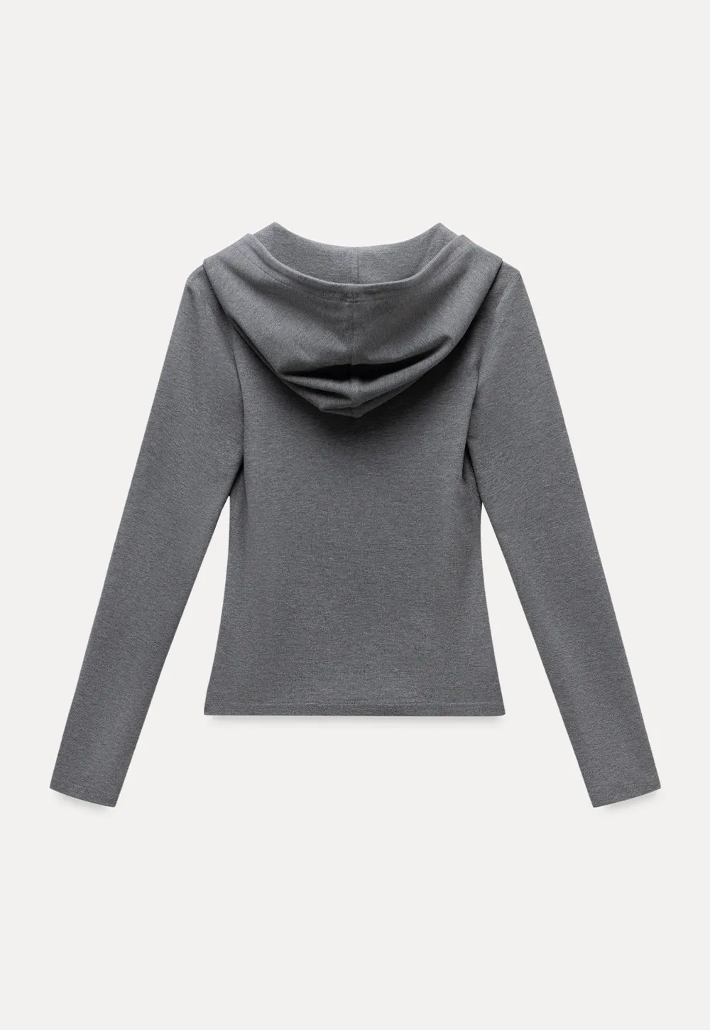 Long Sleeve Hoodie Top with Button Front