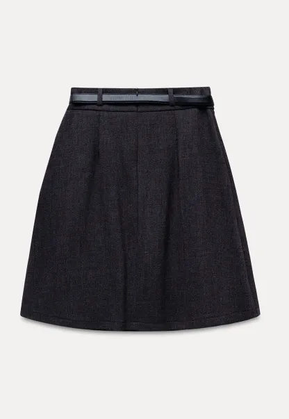 Women’s Pleated Mini Skirt with Belt
