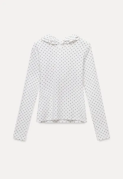 Women Polka Dot Long Sleeve T Shirt