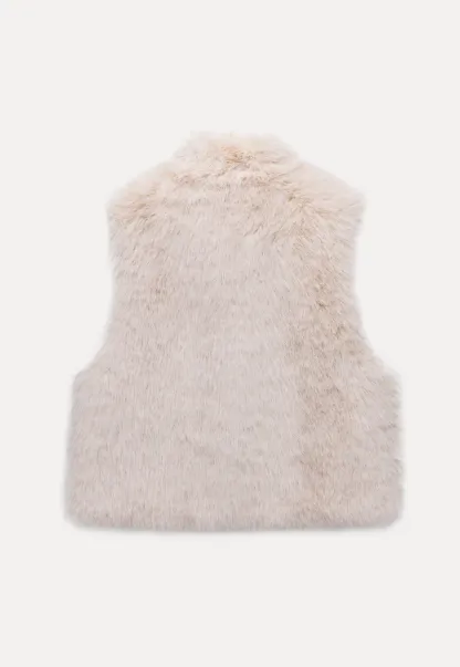 Women Faux Fur Vest Sleeveless