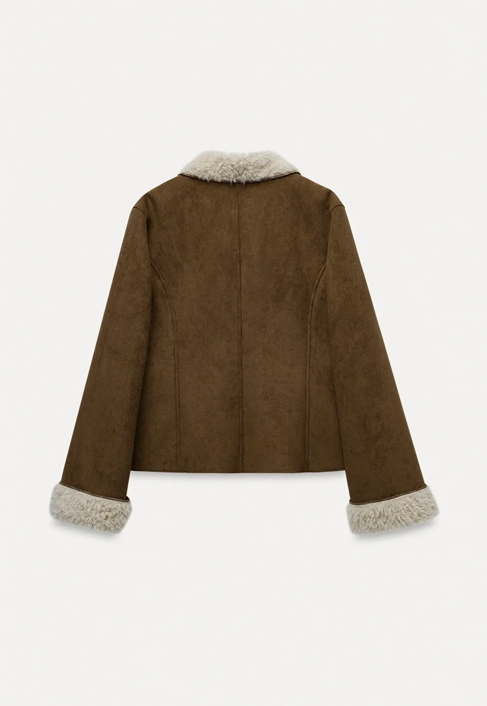 Women Fashion Faux Suede Jacket