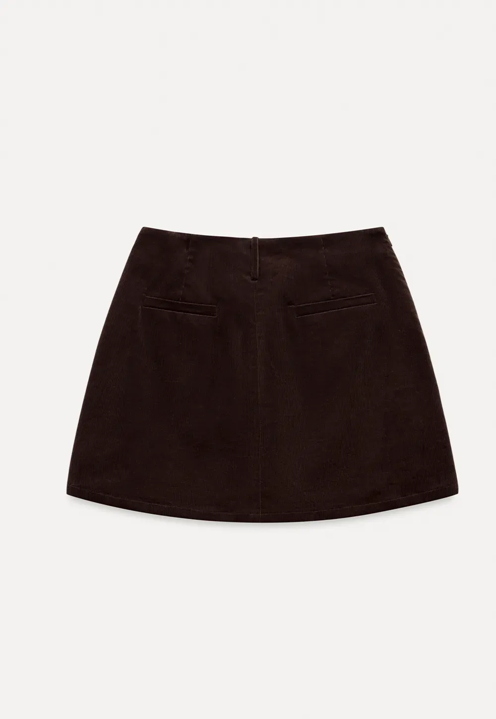 Corduroy Button Front Mini Skirt