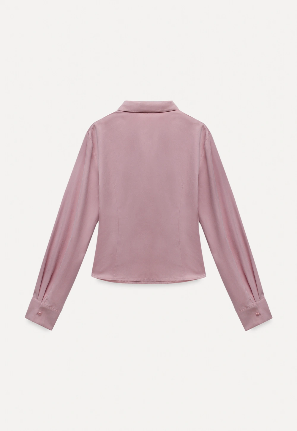 Women Satin Button Up Blouse