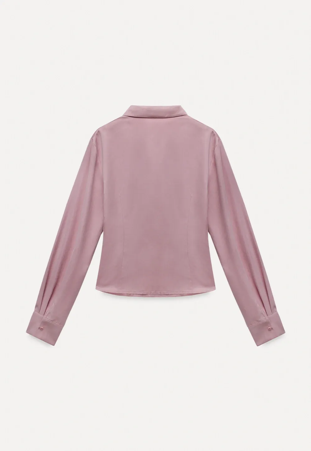 Women Satin Button Up Blouse