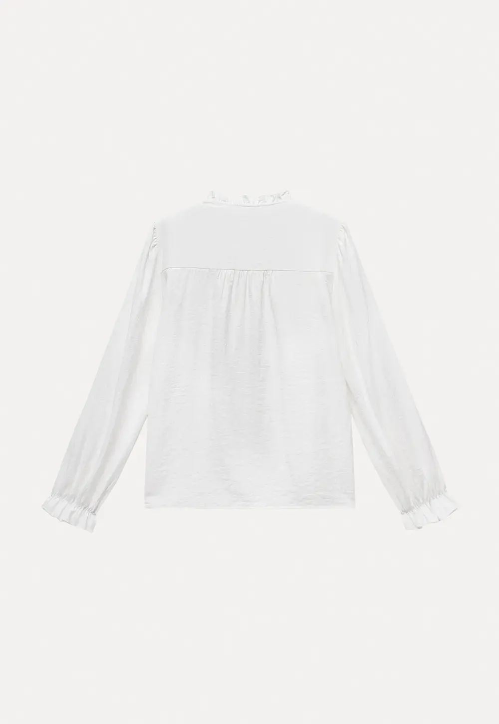Ruffled Detail Button Up Blouse