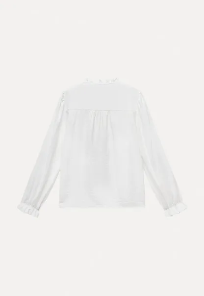 Ruffled Detail Button Up Blouse
