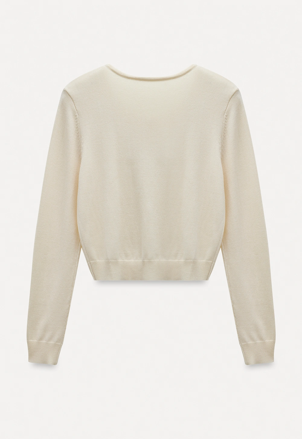 Women Sweet Style Bow Tie Long Sleeve Knitwear