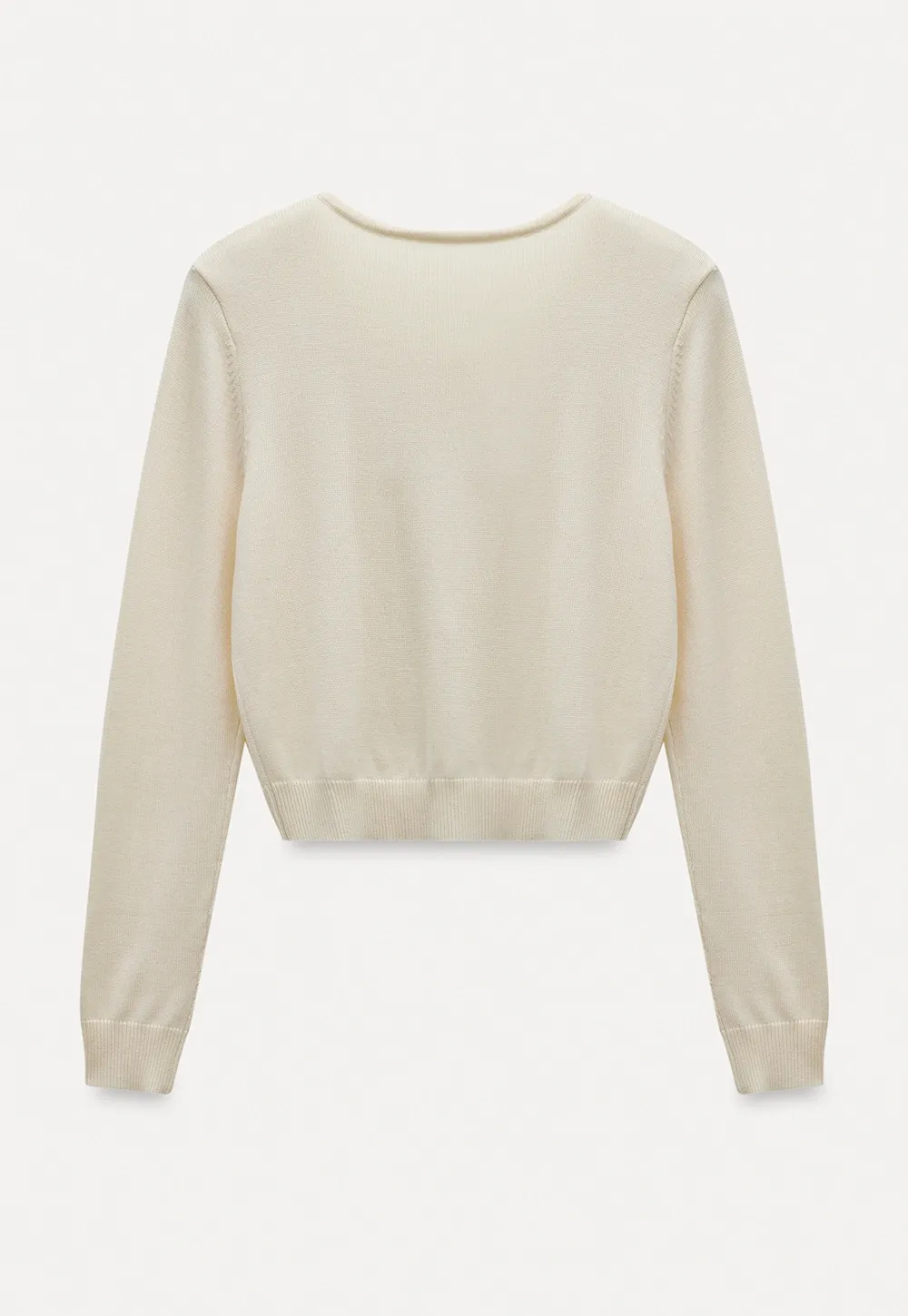 Women Sweet Style Bow Tie Long Sleeve Knitwear