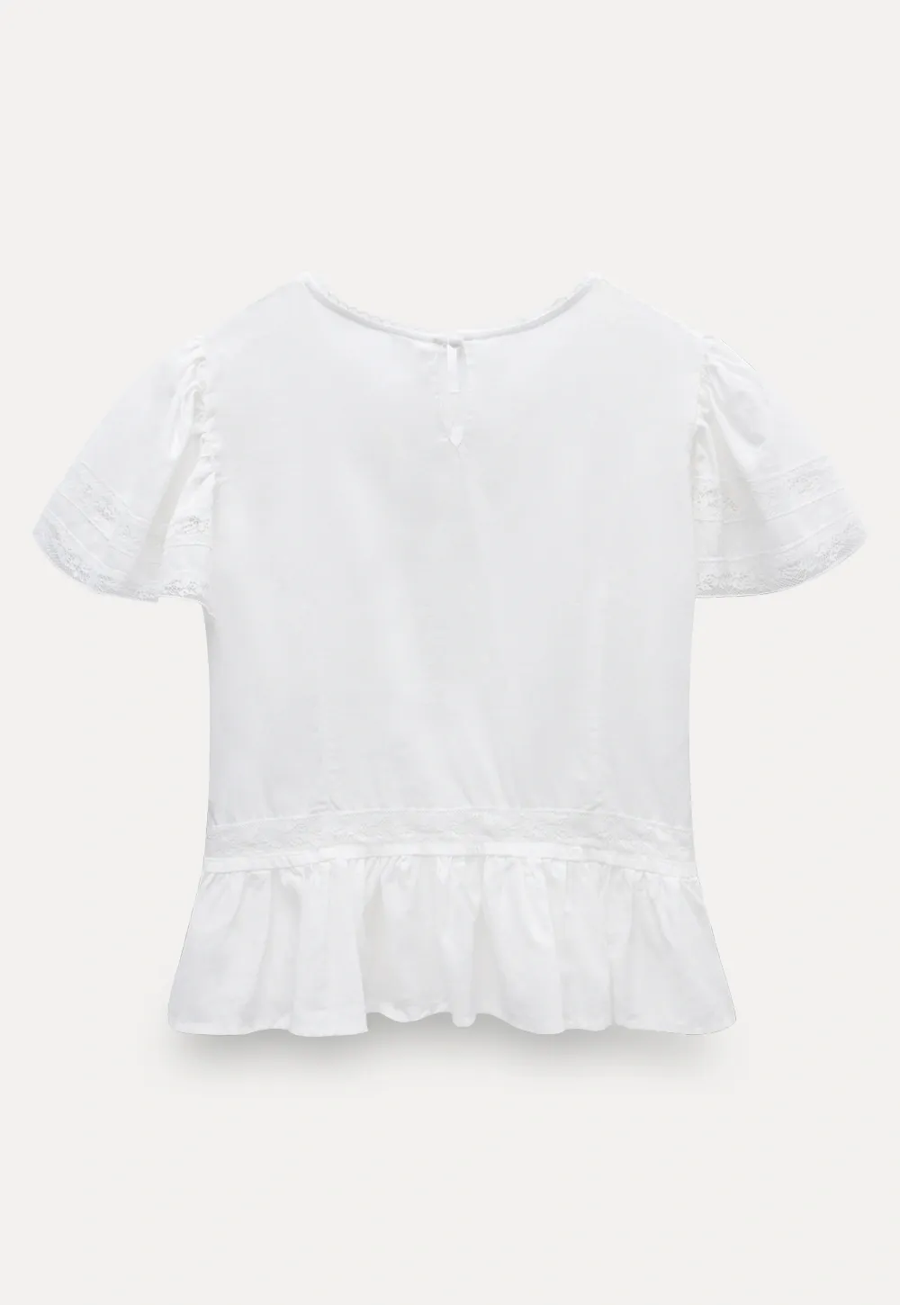 Puff Sleeve Victorian Short Sleeve Blouse