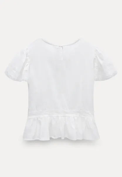 Puff Sleeve Victorian Short Sleeve Blouse