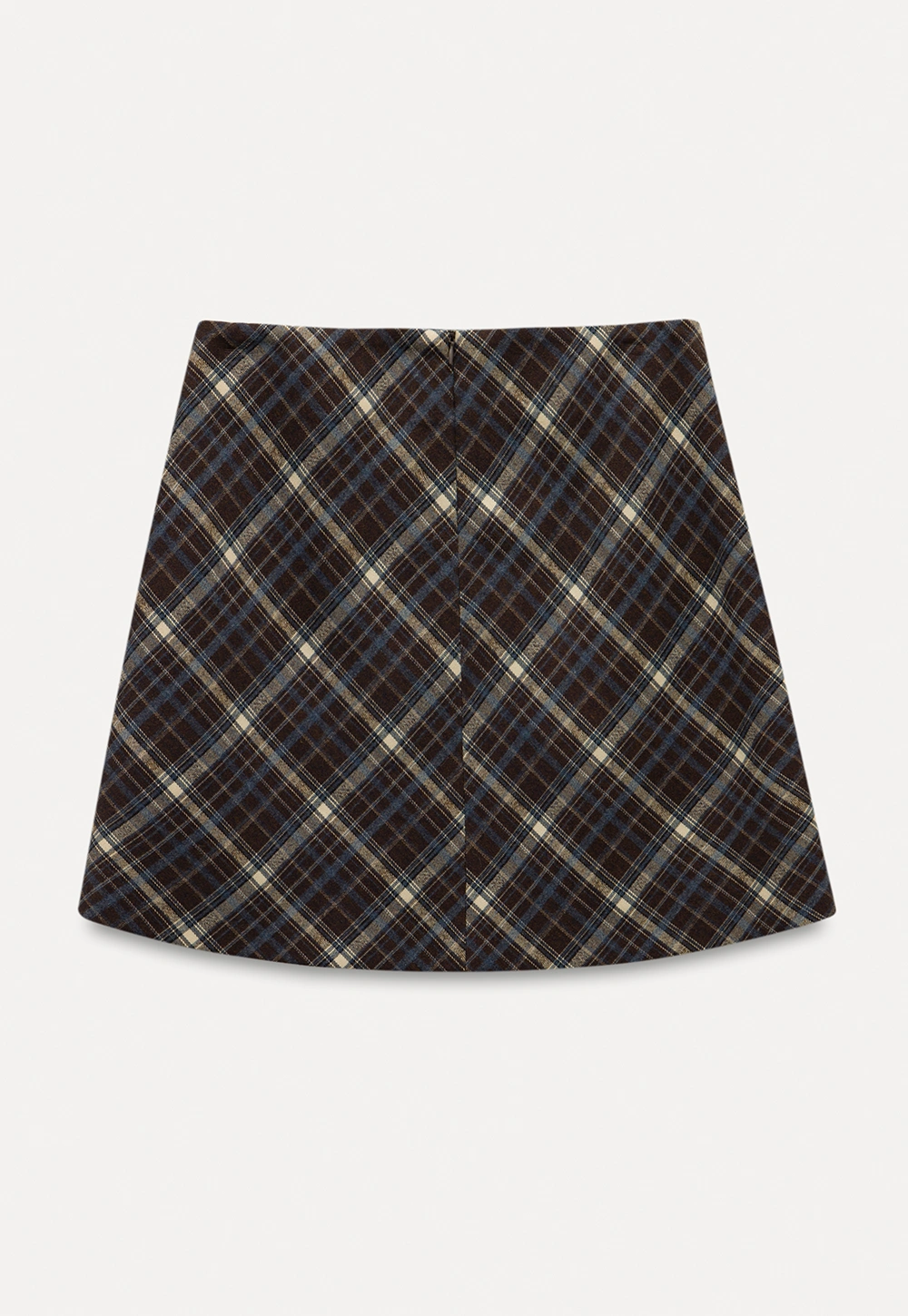 Women Vintage Check Short Skirt