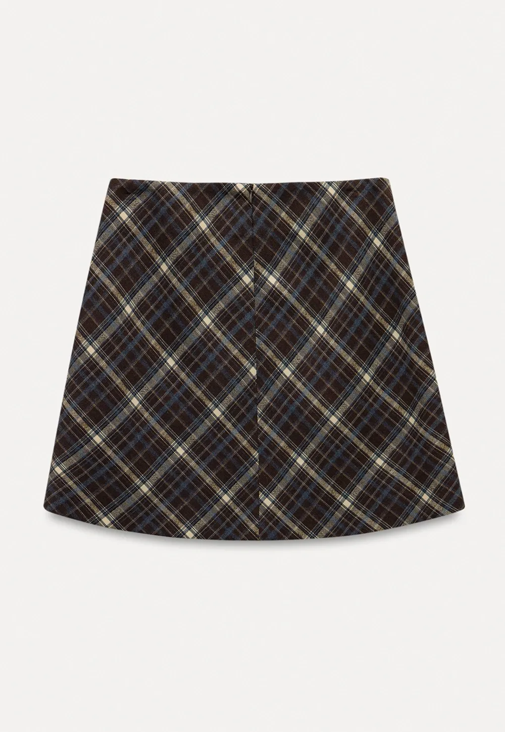 Women Vintage Check Short Skirt