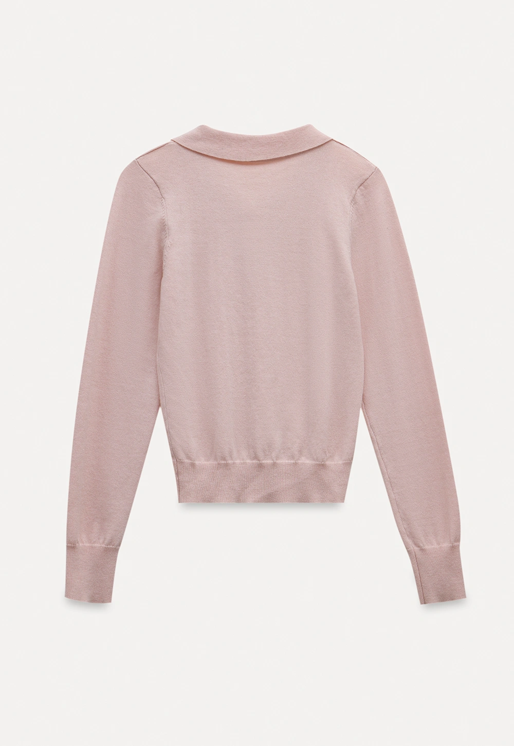Women Soft Knit Polo Sweater Long Sleeve Pullover