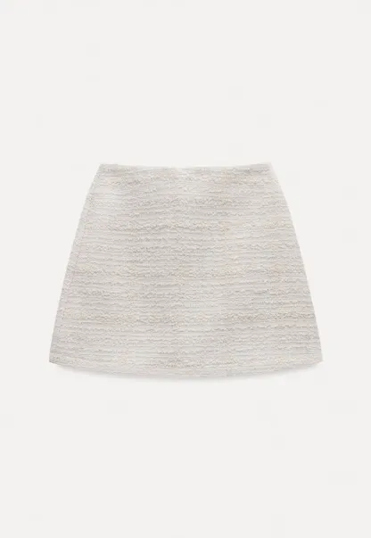 Women Elegant Tweed Skirt Suit Set with Crop Jacket