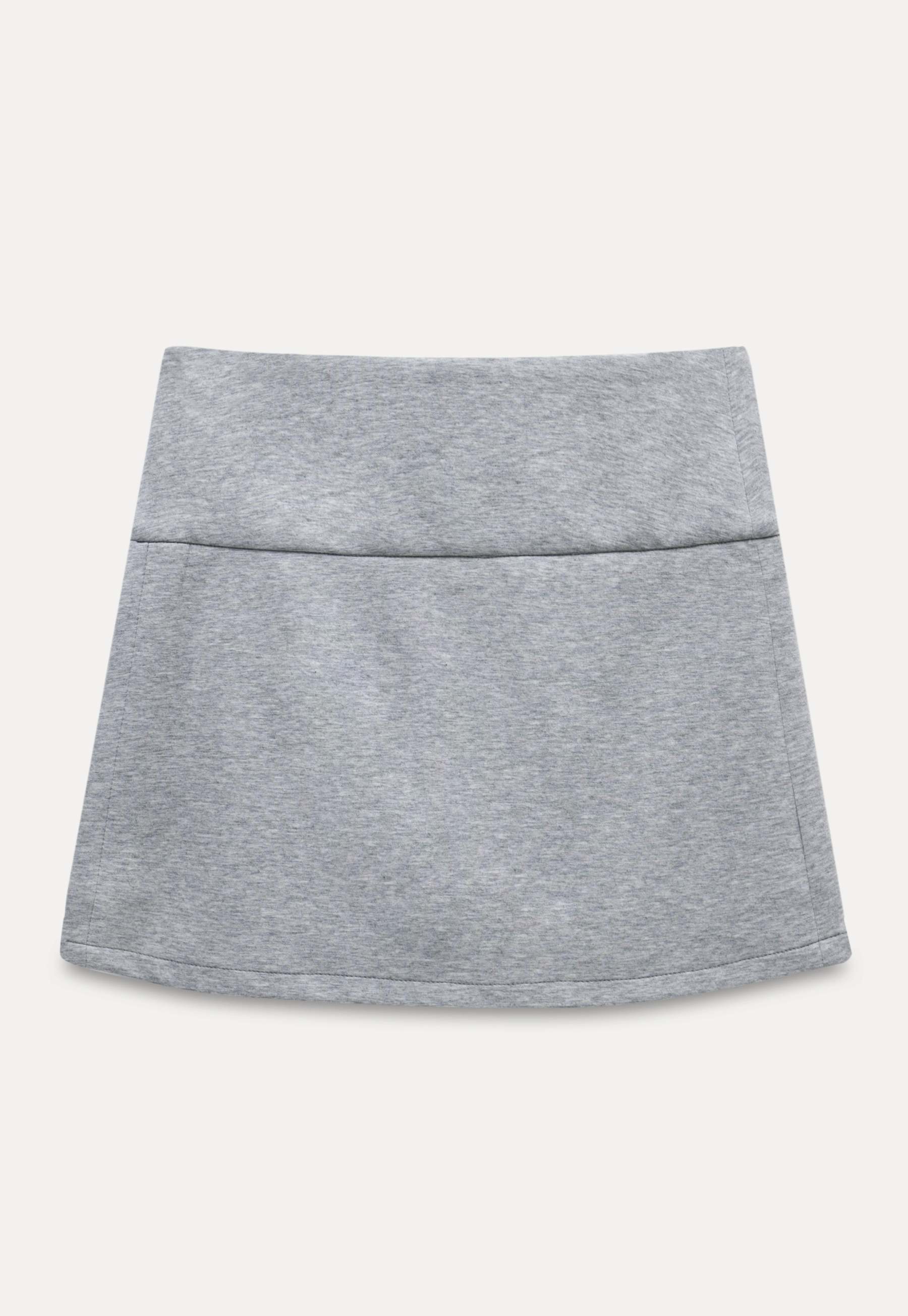 Casual Mini Skirt with Wide Waistband