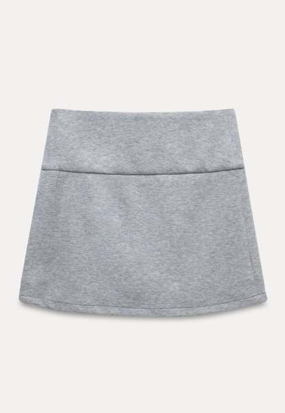 Casual Mini Skirt with Wide Waistband