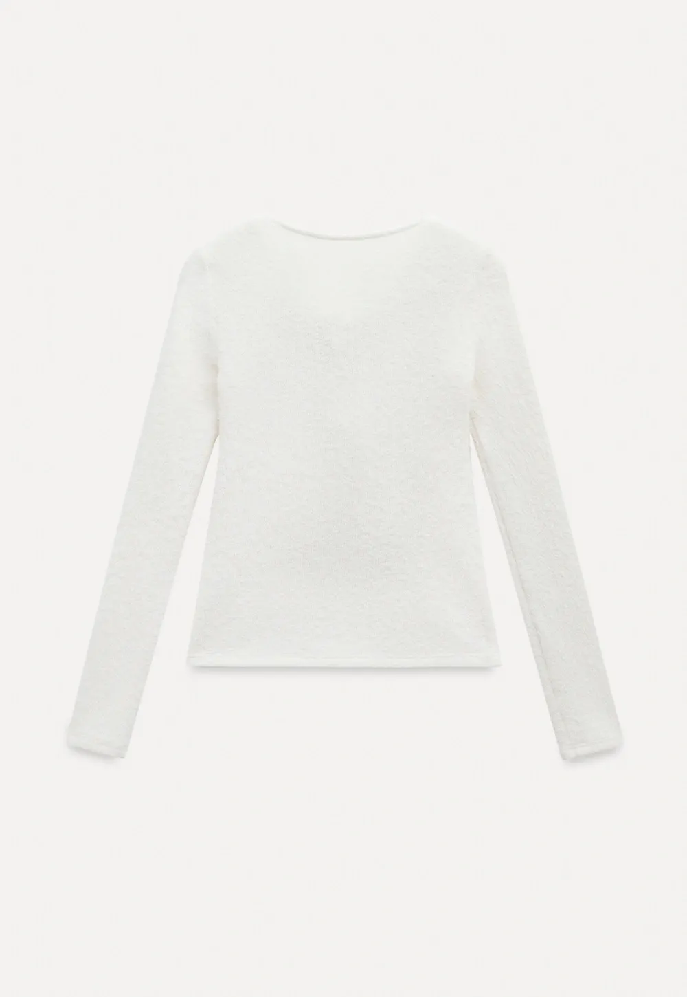 Women Soft Fluffy Knit Top Twist Front Long Sleeve
