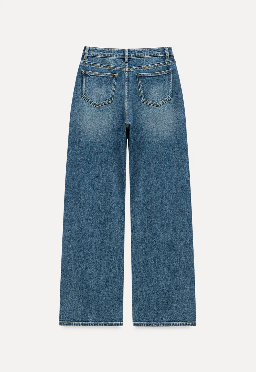 Vintage Wash Wide-Leg Jeans