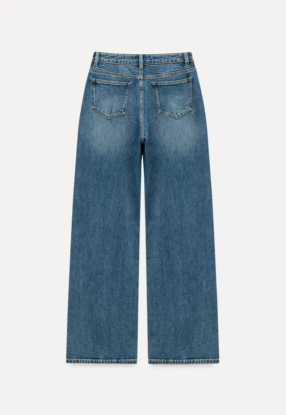 Vintage Wash Wide-Leg Jeans