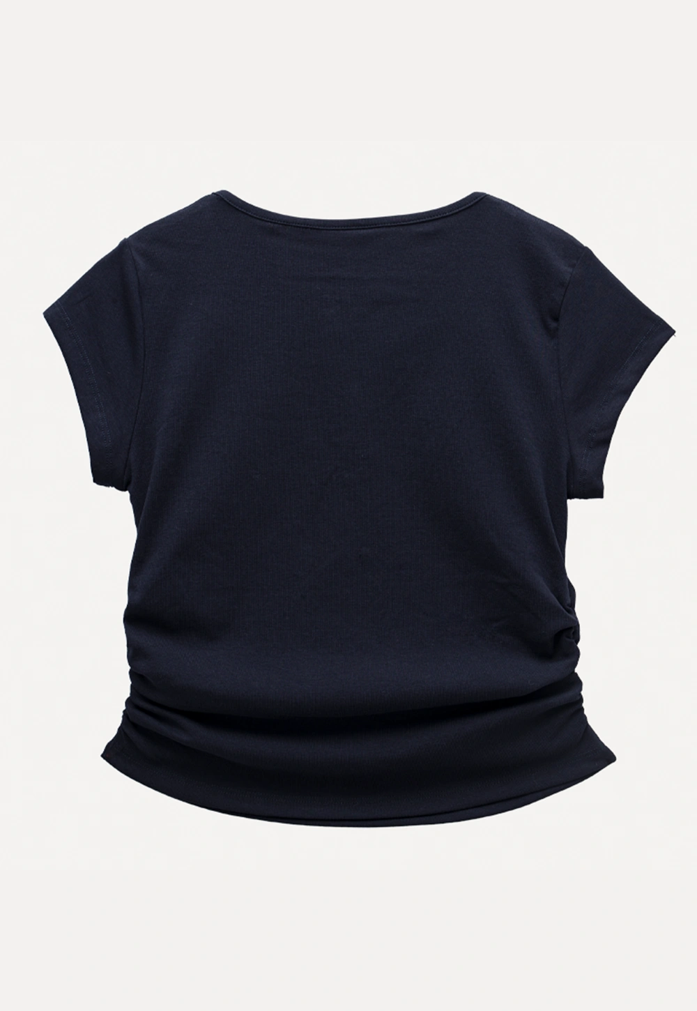 V-Neck Ruched Side Top