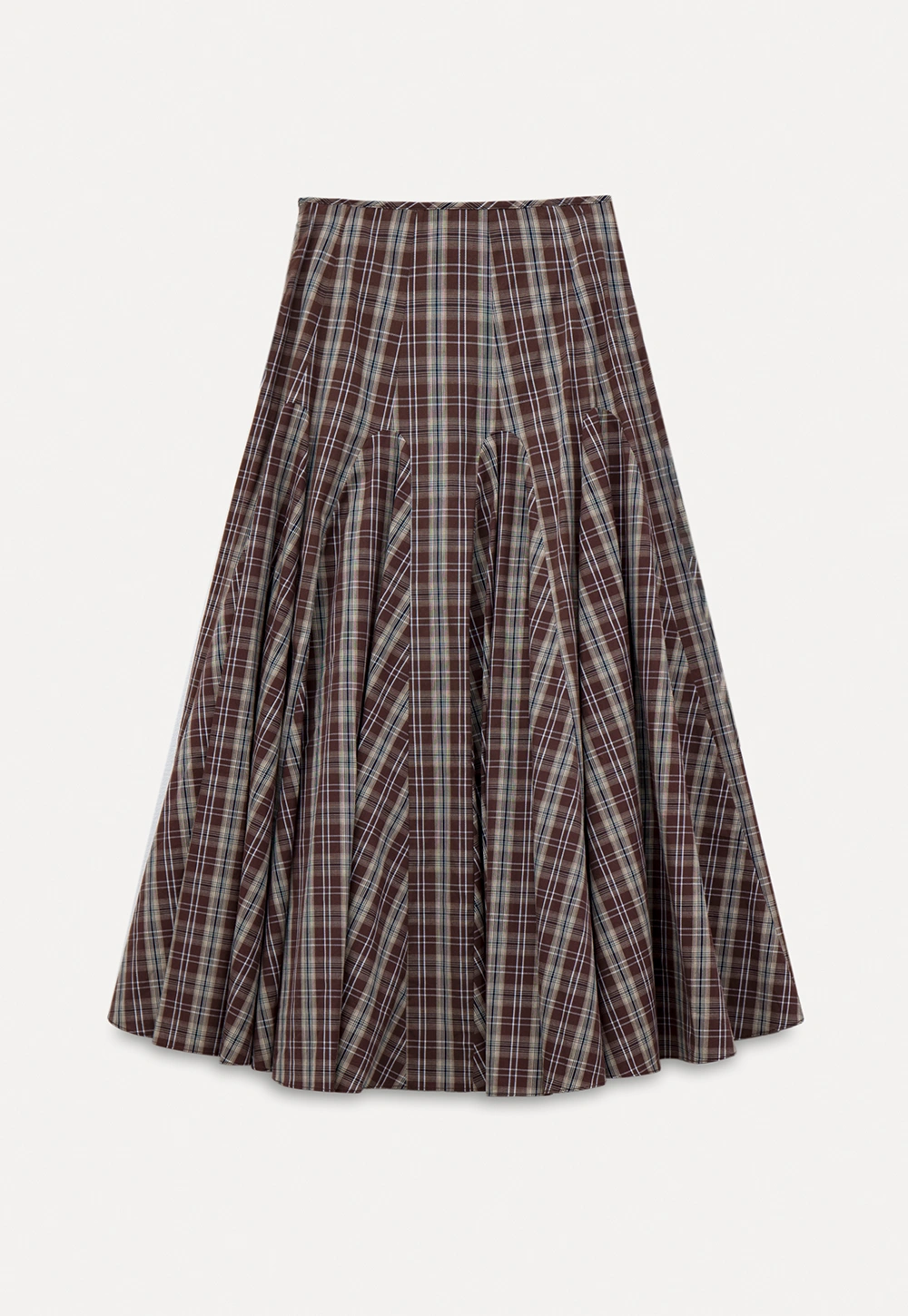 Vintage Plaid High Waist Maxi Skirt