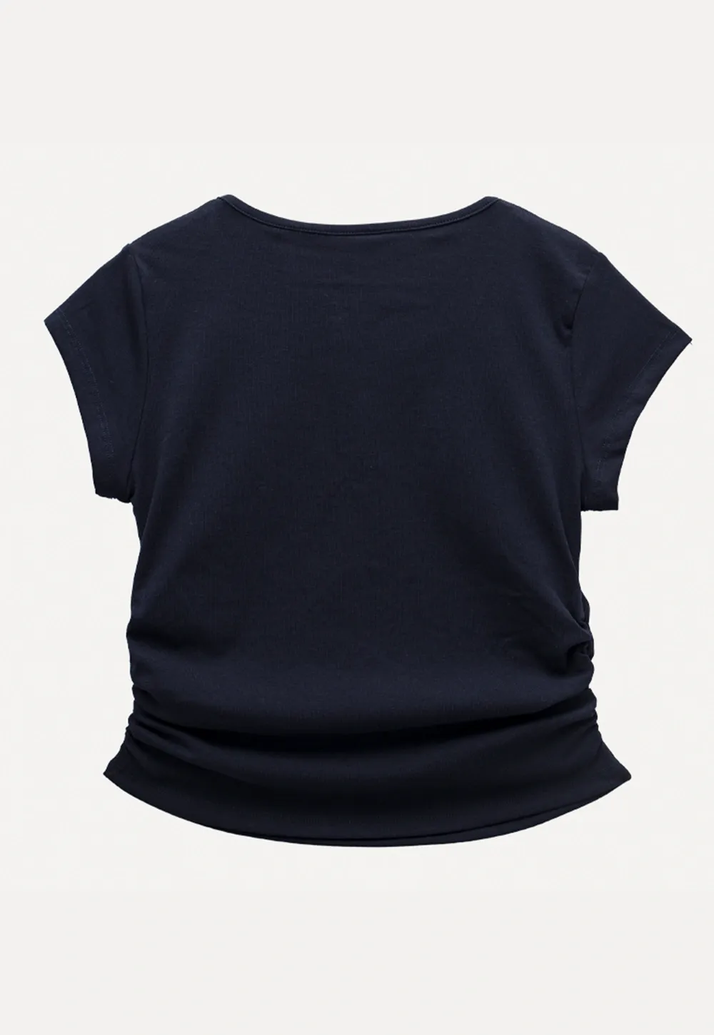 V-Neck Ruched Side Top