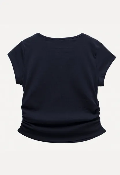 V-Neck Ruched Side Top