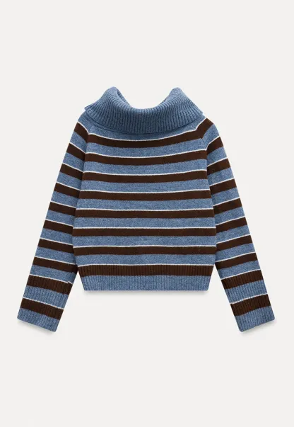 Striped Turtleneck Sweater