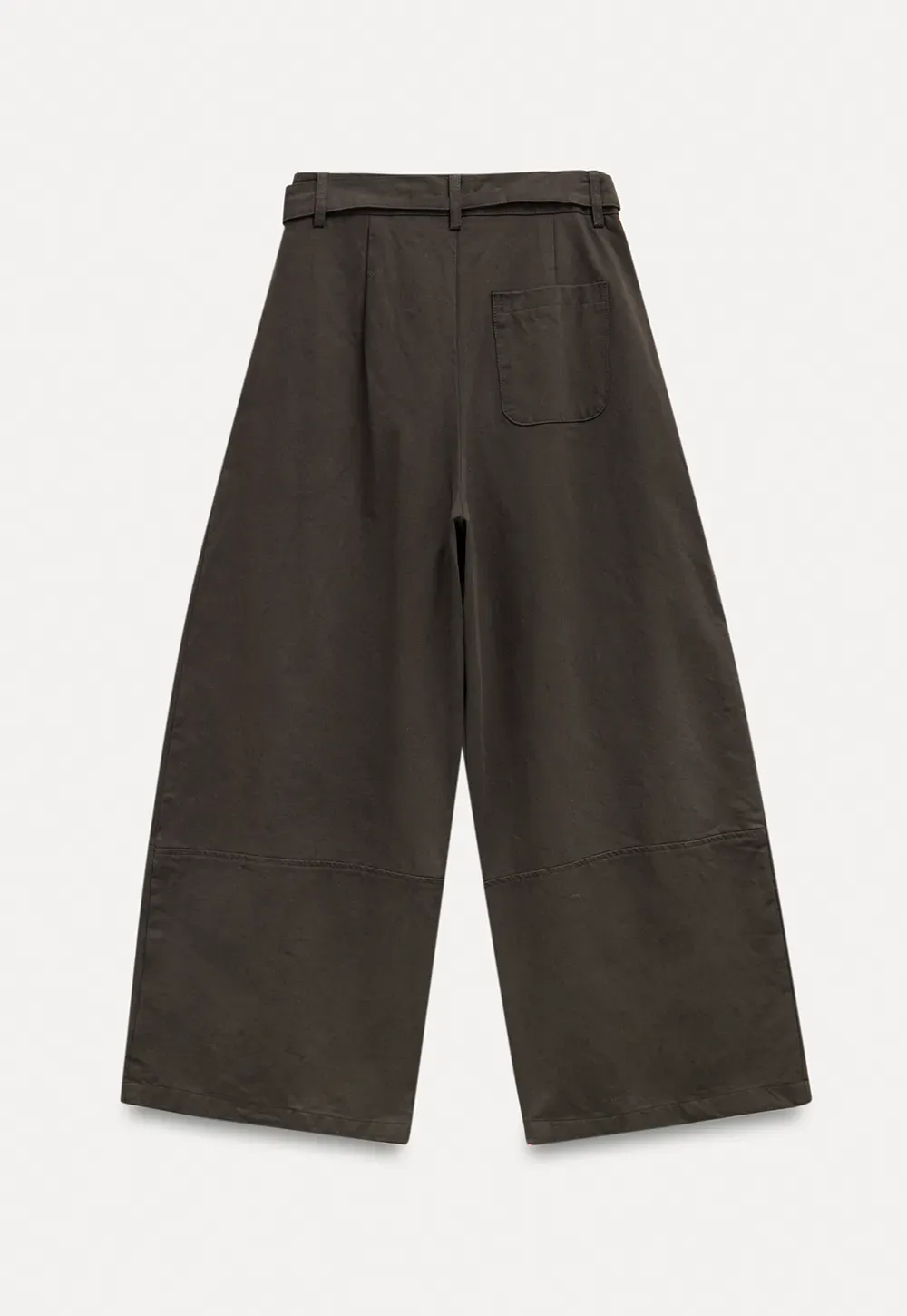 High-Waist Wide-Leg Pants with Tie Belt