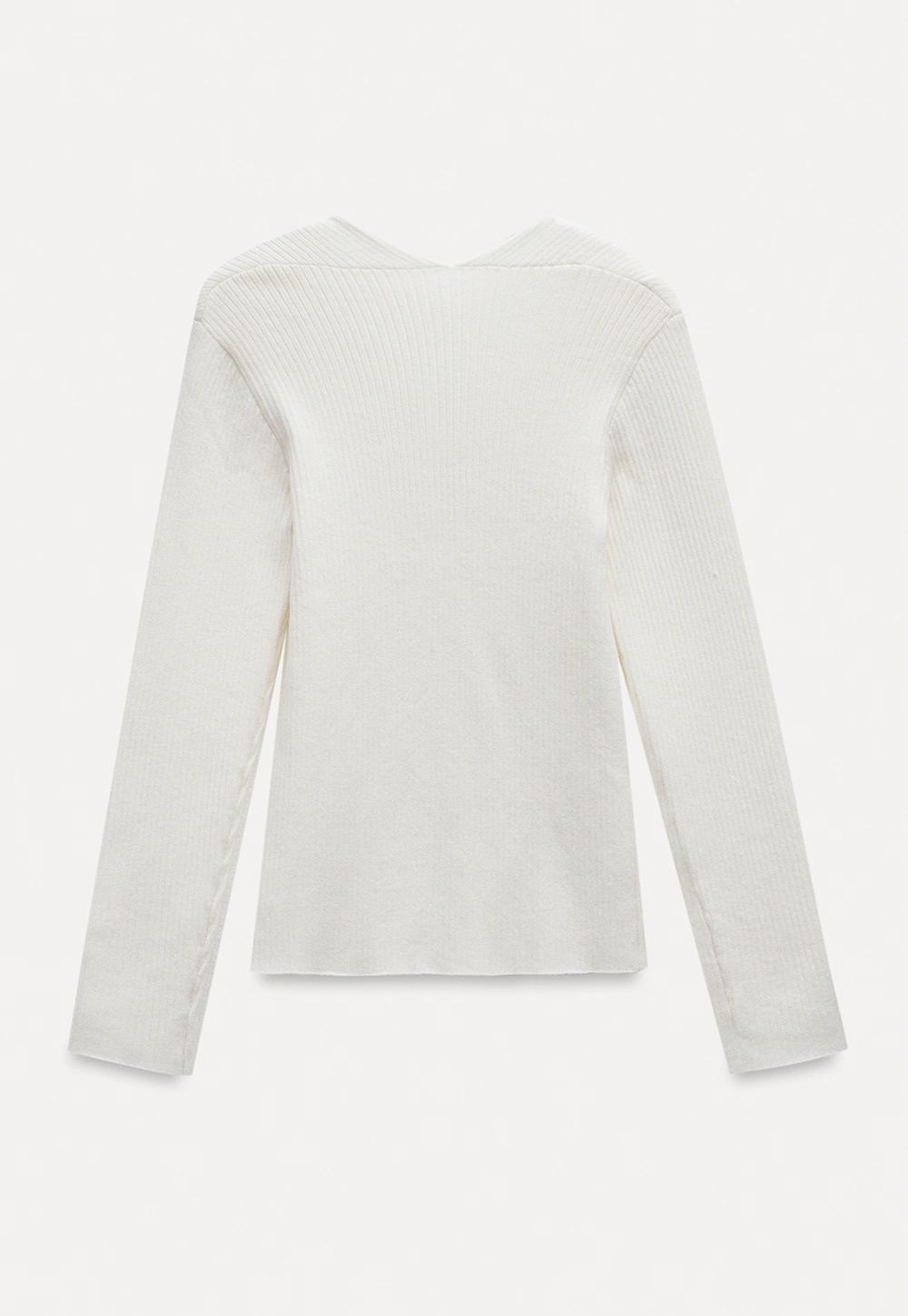 Women Square Neck Ribbed Knit Shrug Top