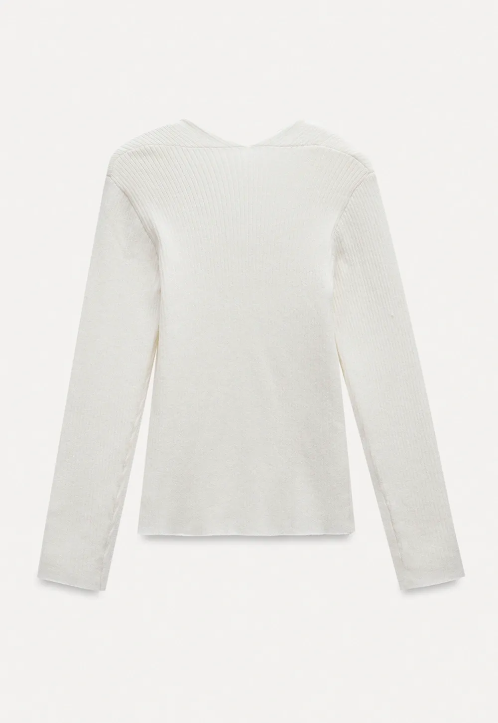 Women Square Neck Ribbed Knit Shrug Top