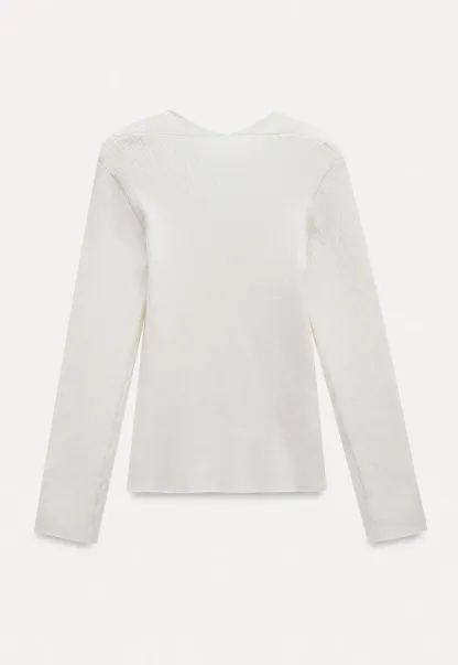 Women Square Neck Ribbed Knit Shrug Top