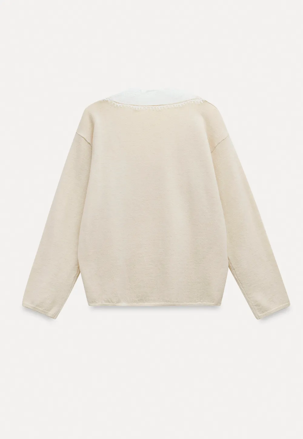 Lace Trim Fleece Top