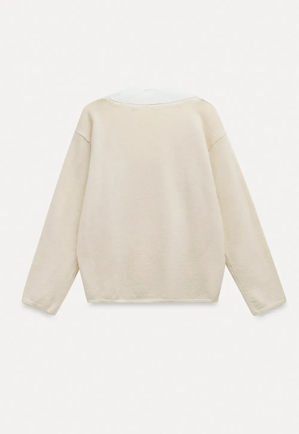 Lace Trim Fleece Top