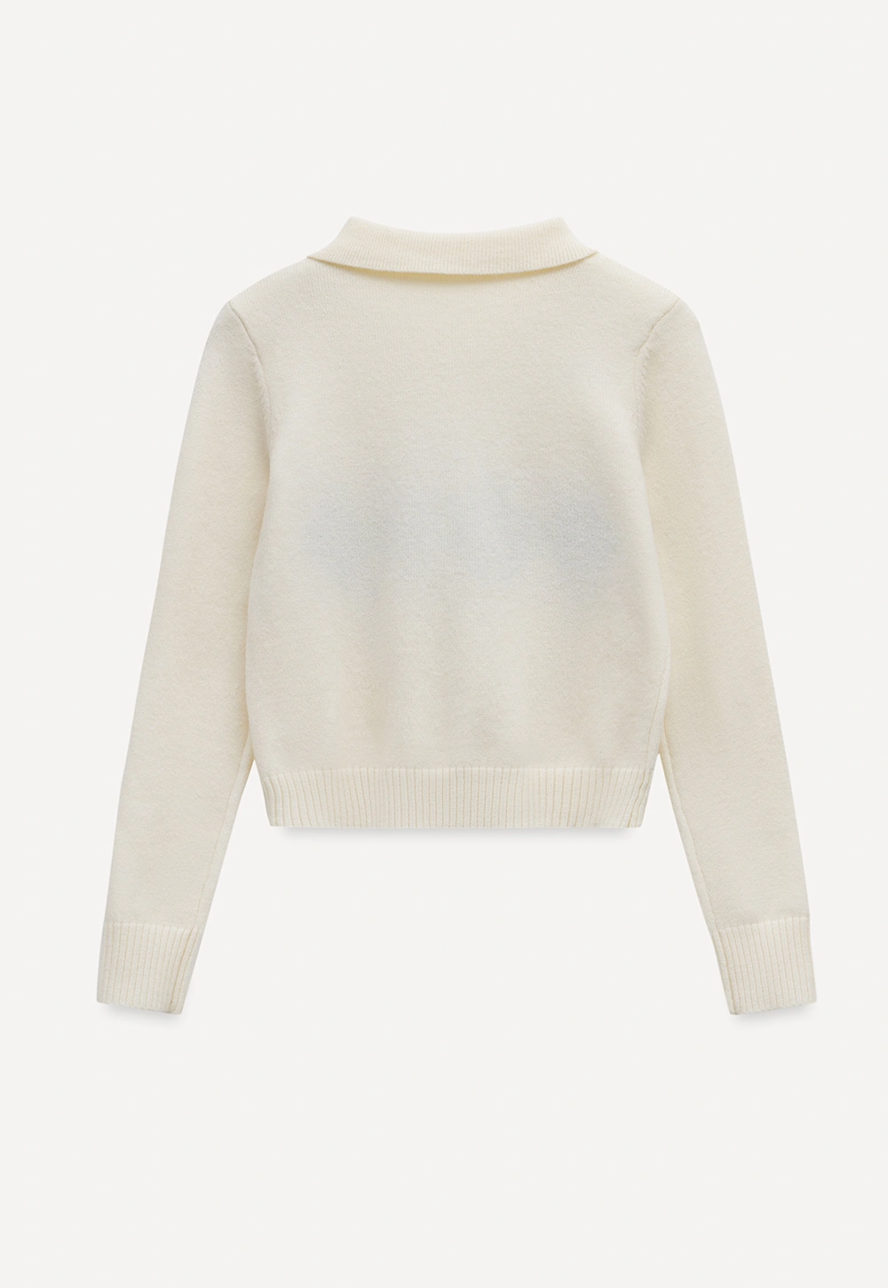 Women Argyle Knit Sweater Collared Long Sleeve Top