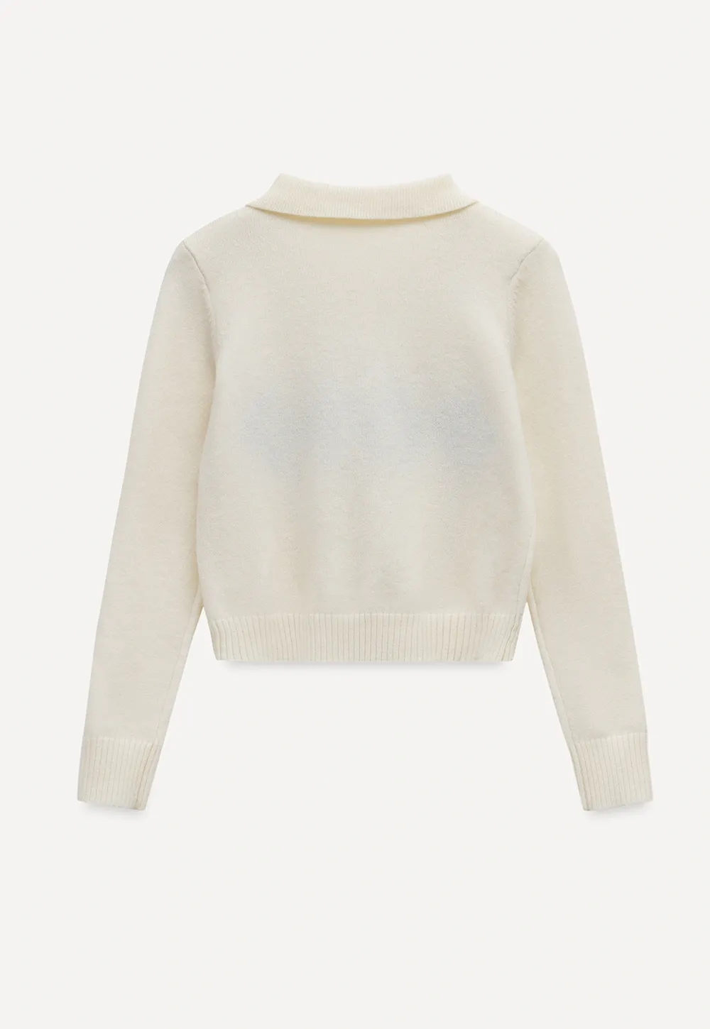 Women Argyle Knit Sweater Collared Long Sleeve Top