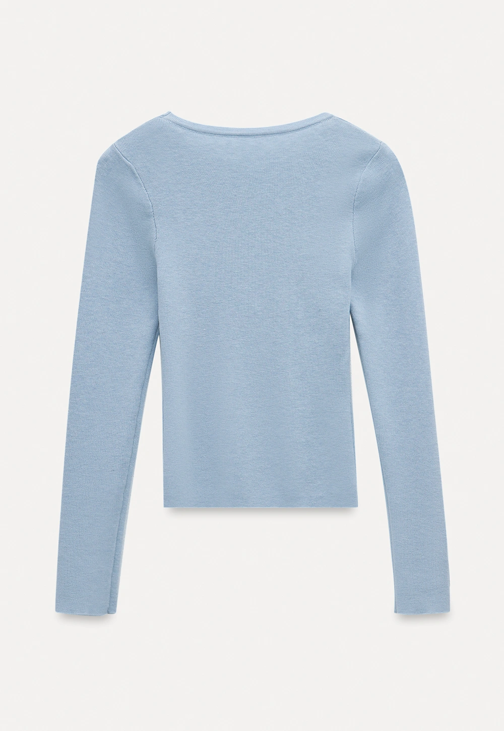 Basic Ribbed Knit Top Women Long Sleeve Pullover