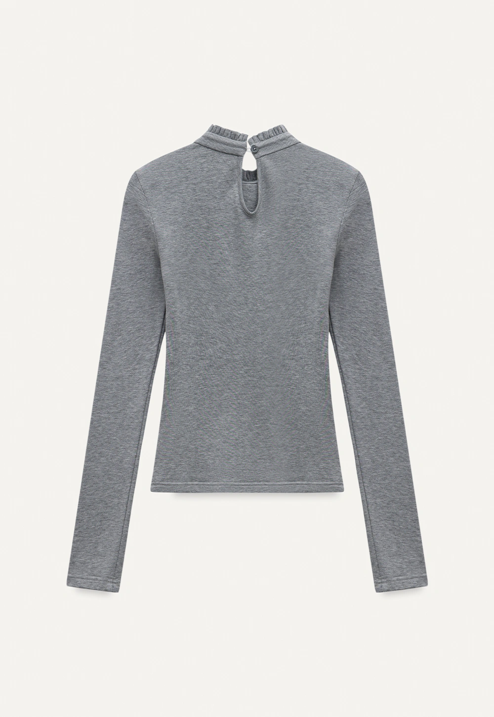 Ruffle Mock Neck Knit Top for Women Winter