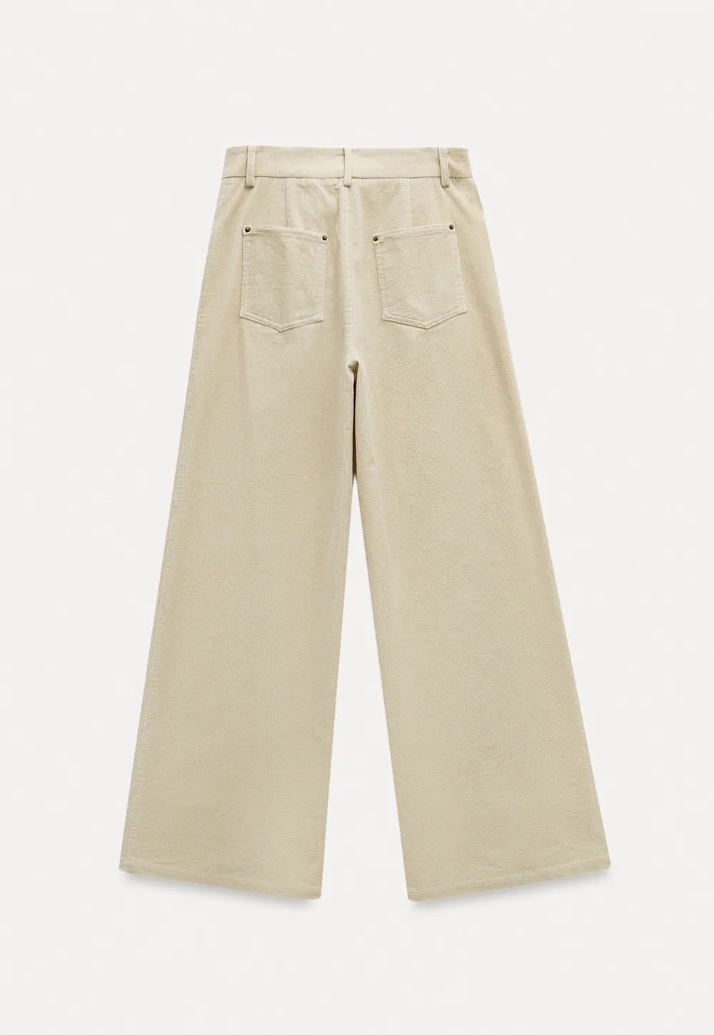 Women High Waist Corduroy Pants Wide Leg Casual