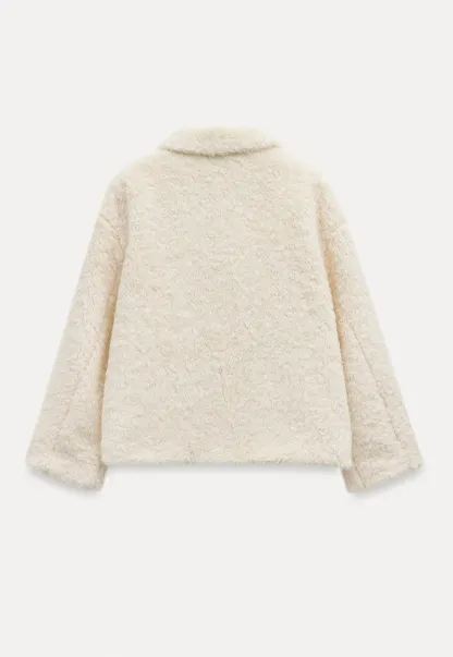 Womens Bow Tie Fleece Teddy Jacket