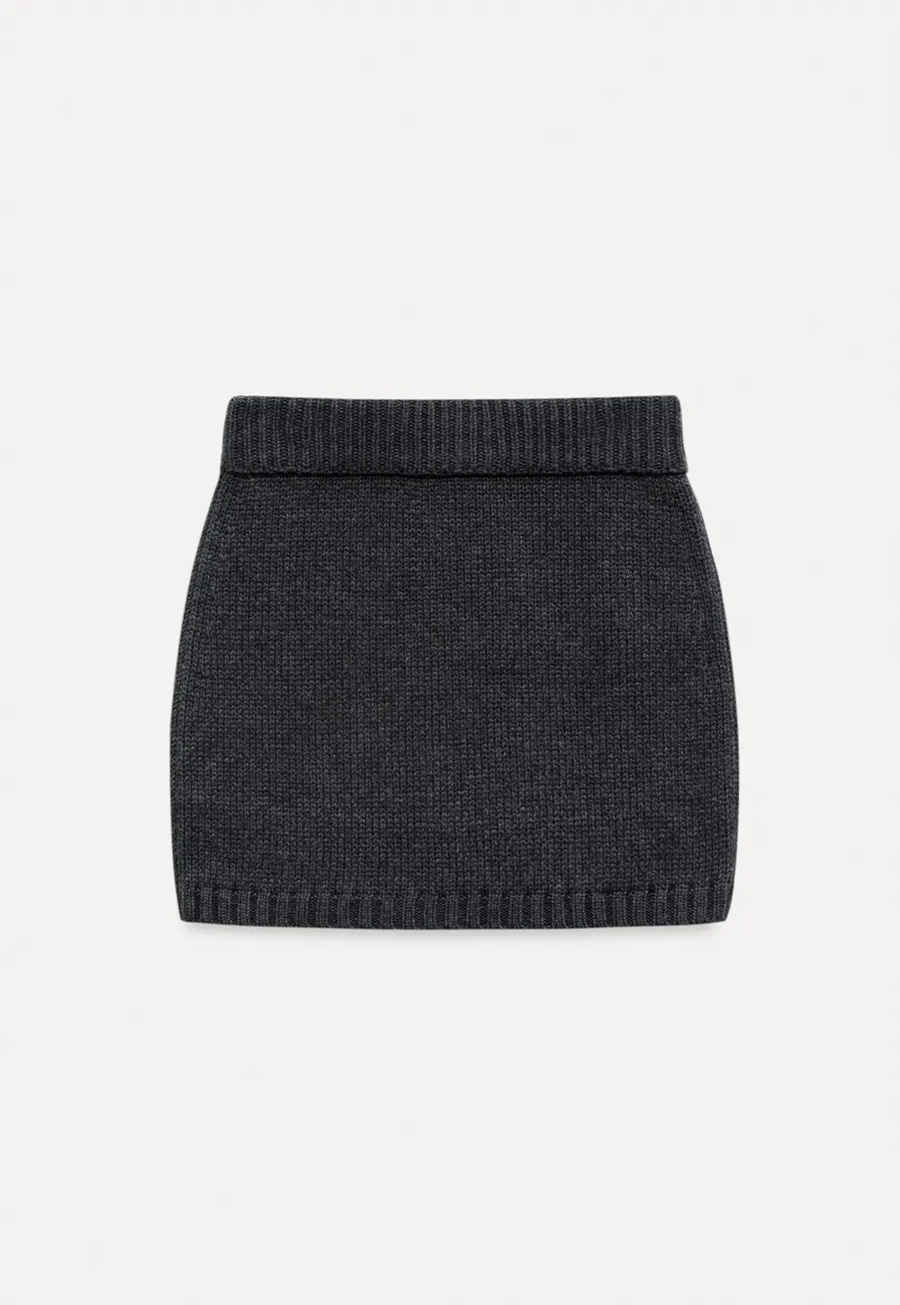 Ribbed Knit Mini Skirt