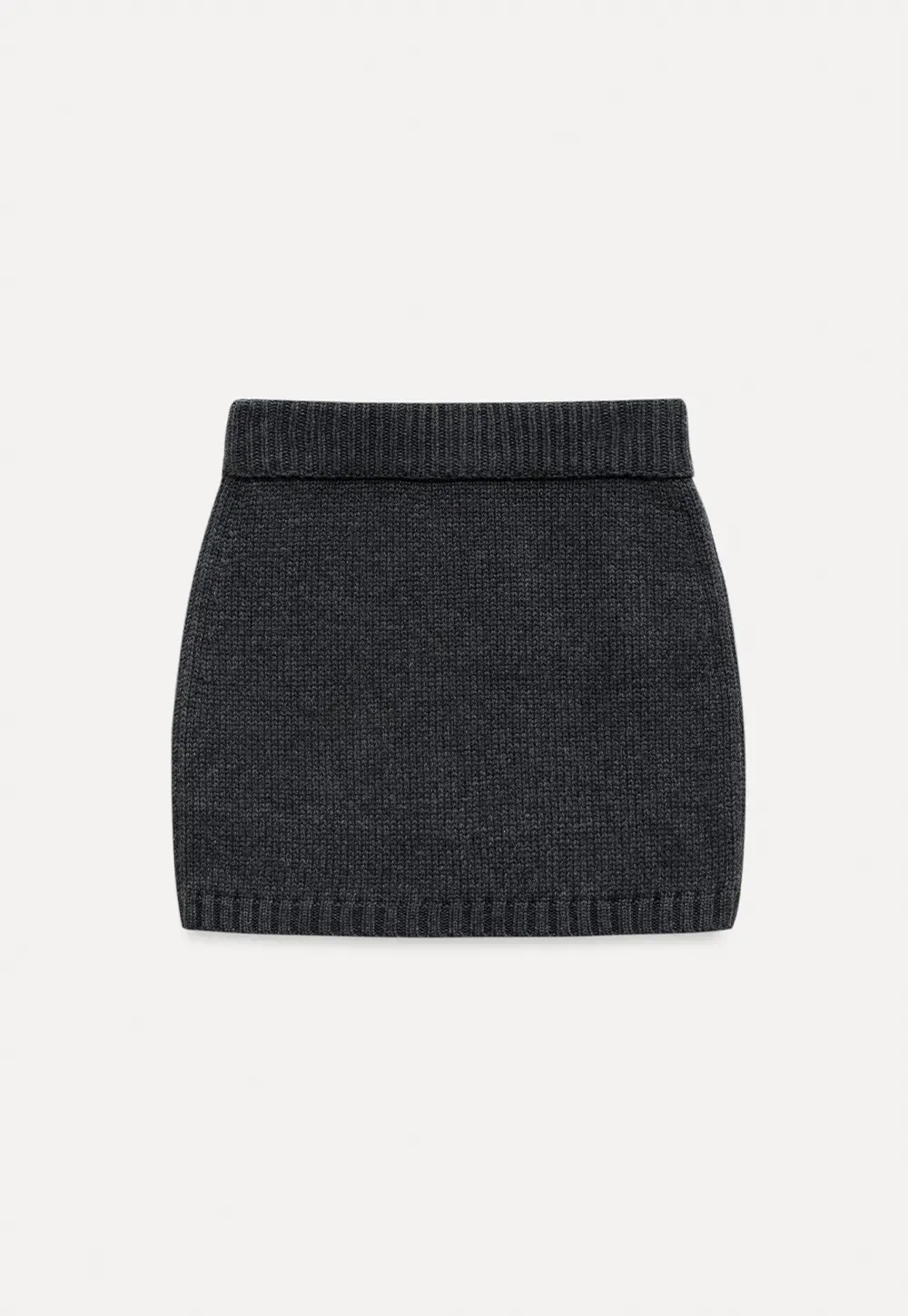 Ribbed Knit Mini Skirt