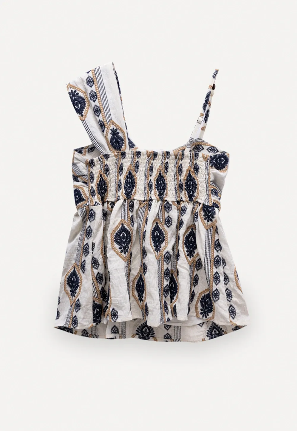 intage-Inspired Boho Print Spaghetti Strap Top